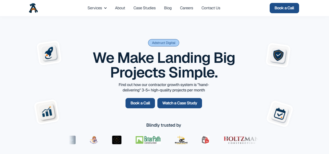 Adstruct Digital website homepage